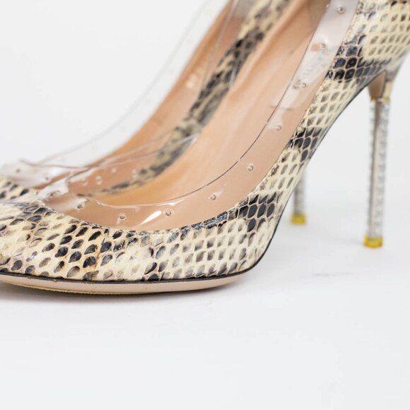 Valentino Garavani Snakeskin Heels‎ Size 37 EUR 6.5 US - Picture 3 of 16